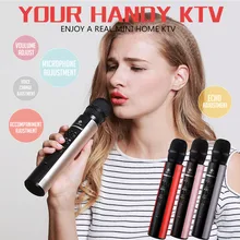 3D объемный стерео беспроводной bluetooth-микрофон для караоке Динамик ручной KTV плеер голосовой чейнджер Z729