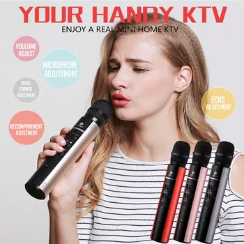 

2019 New 3D Surround Stereo Wireless Bluetooth Karaoke Microphone Speaker Handheld KTV Player Voice Changer Z729