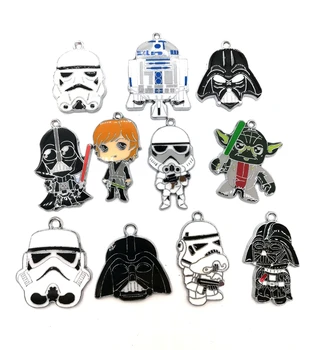 

50pcs cartoon STAR WARS Bracelet/Earrings Pendants DIY Jewelry Making Accessories