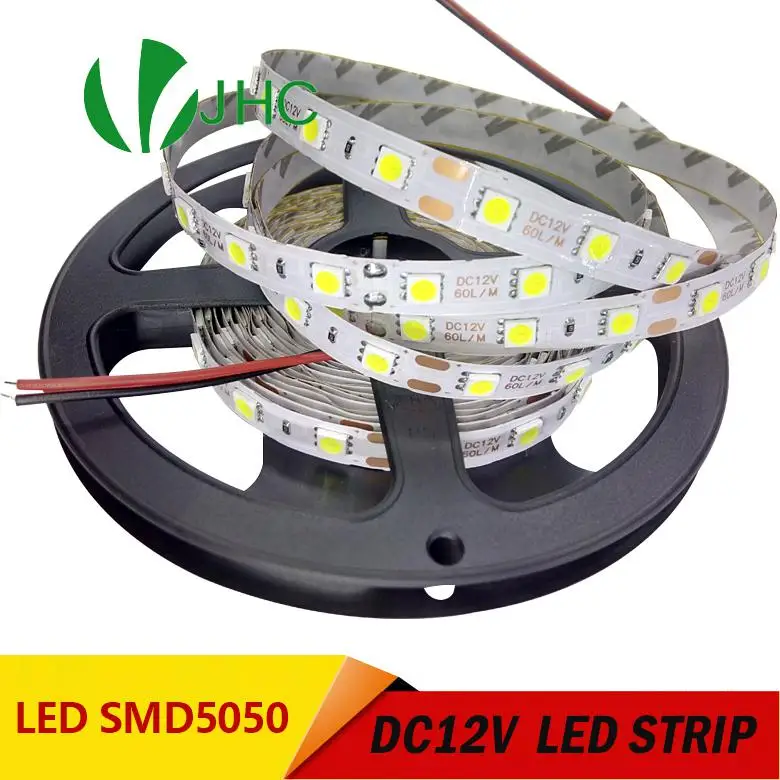 

iluminacion led strip lamp rgb 5050 diode tape led light strip fita de 12v smd tiras neon 5m christmas decoration