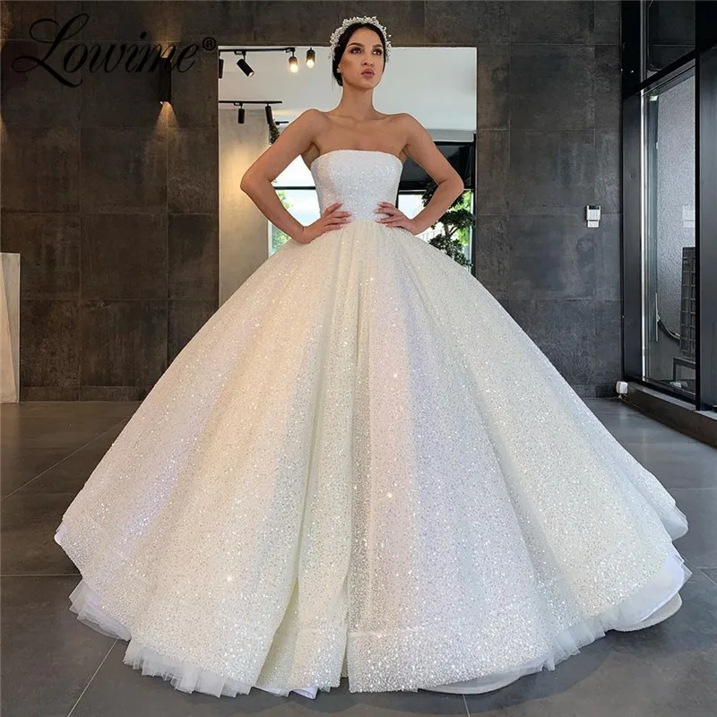 #^Special Price Witte Glitter Strapless Prom Dresses 2020 Abendkleider Midden-oosten Vrouwen Kaftans Wedding Party Dress Dubai Avondjurken Vestido