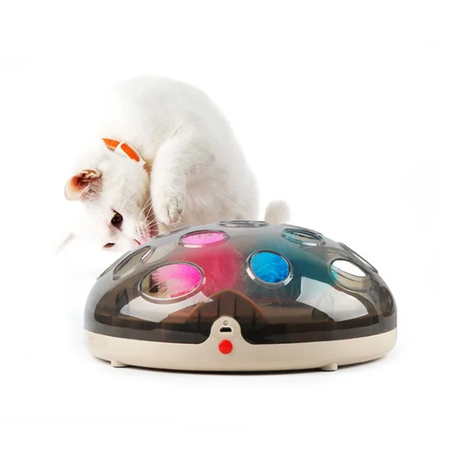 Plateau tournant lectrique interactif jouets amusants pour chats taquine plumes Rechargeable Maglev attrapeur rebondissant complexe de