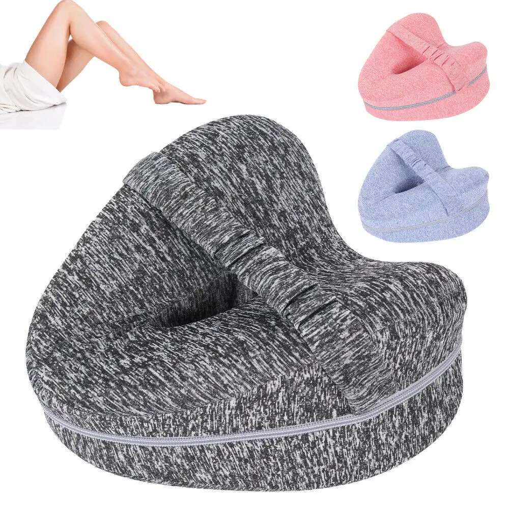

Slow Rebound Memory Foam Heart Shaped Leg Pillow Soft Office Portable Storage Protection For Cervical Health Care Leg Pillow