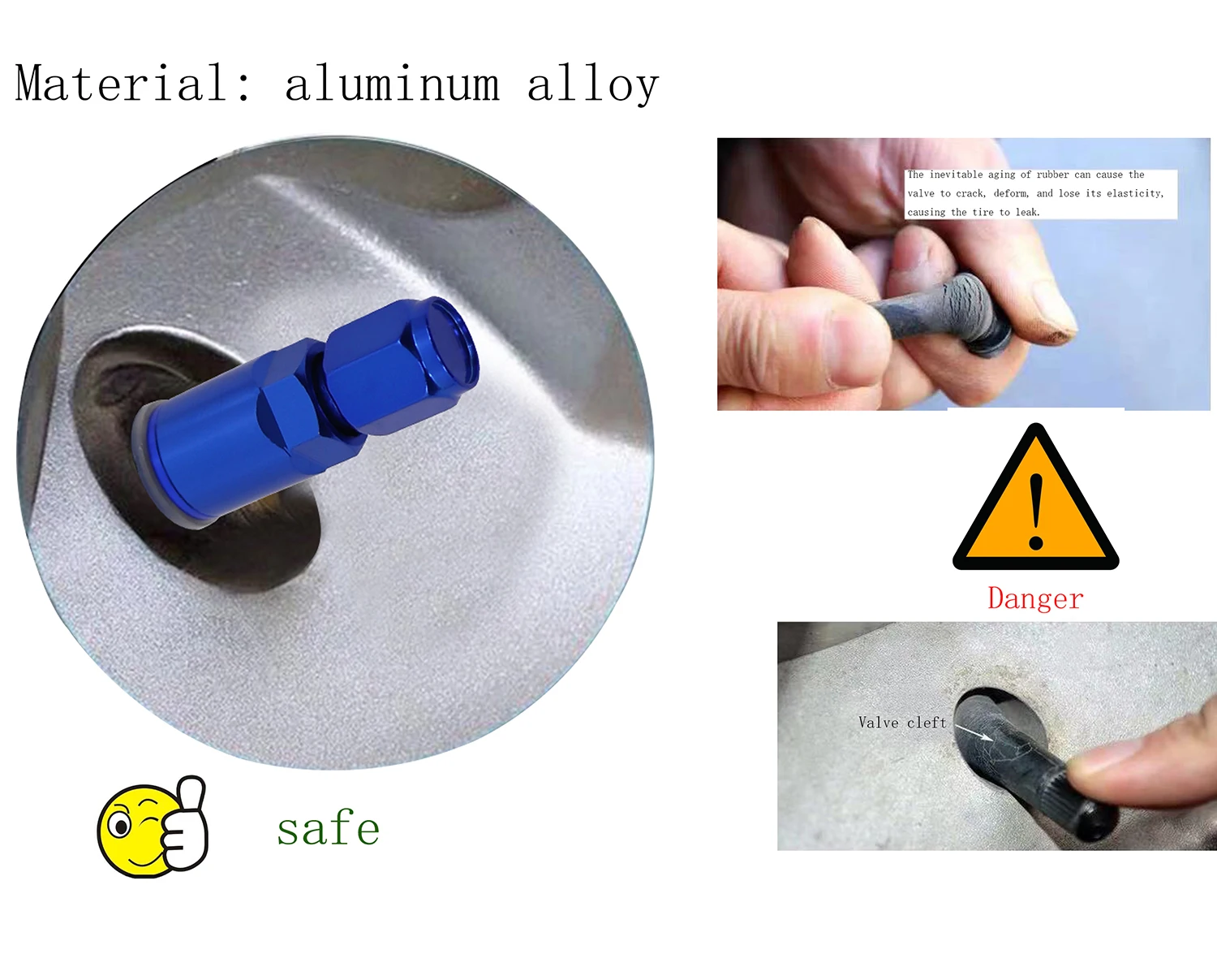 4 шт. синий TPMS взрывобезопасная система контроля давления в шинах бескамерный клапан комплект для ремонта стволов для всех транспортных средств