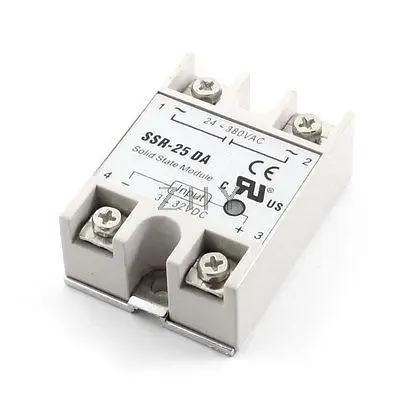 

SSR-25DA Single Phase Metal Base Solid State Relay for Temperature Contoller