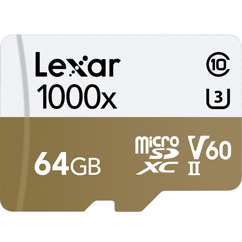 Lexar профессиональная 150 МБ/с./с 1000x картридер 2 микро-sd SDXC 32 Гб 64 Гб 128 г 256 Гб карта памяти UHS-II для дрона Gopro Hero спортивная видеокамера