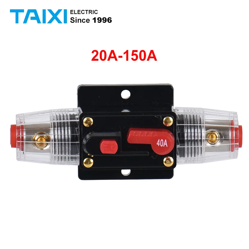 

Auto circuit breaker 20A-150A, self-recovery recoverable circuit breaker, auto audio fuse seat power supply insurance