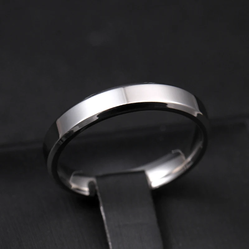 Couple Rings 4-8mm Polish Silver Stainless Steel For Men and Women Couple Ring couple rings stainless steel rings finger rings metal rings