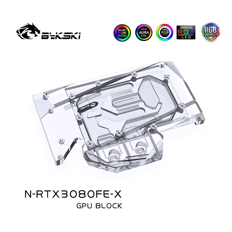 Bykski GPU водный блок для NVIDIA RTX 3080 основатели оригинальный PCB радиатор + задняя
