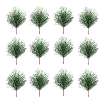 

24Pcs Creative Pine Picks Novelty Simulation Christmas Pine Branches Decors