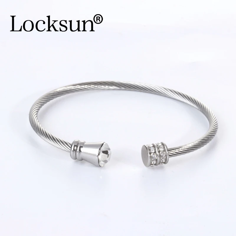 Locksun Новое поступление модные браслеты из нержавеющей стали необычные персонализированные ювелирные изделия известный бренд класса люкс для женщин браслет подарок