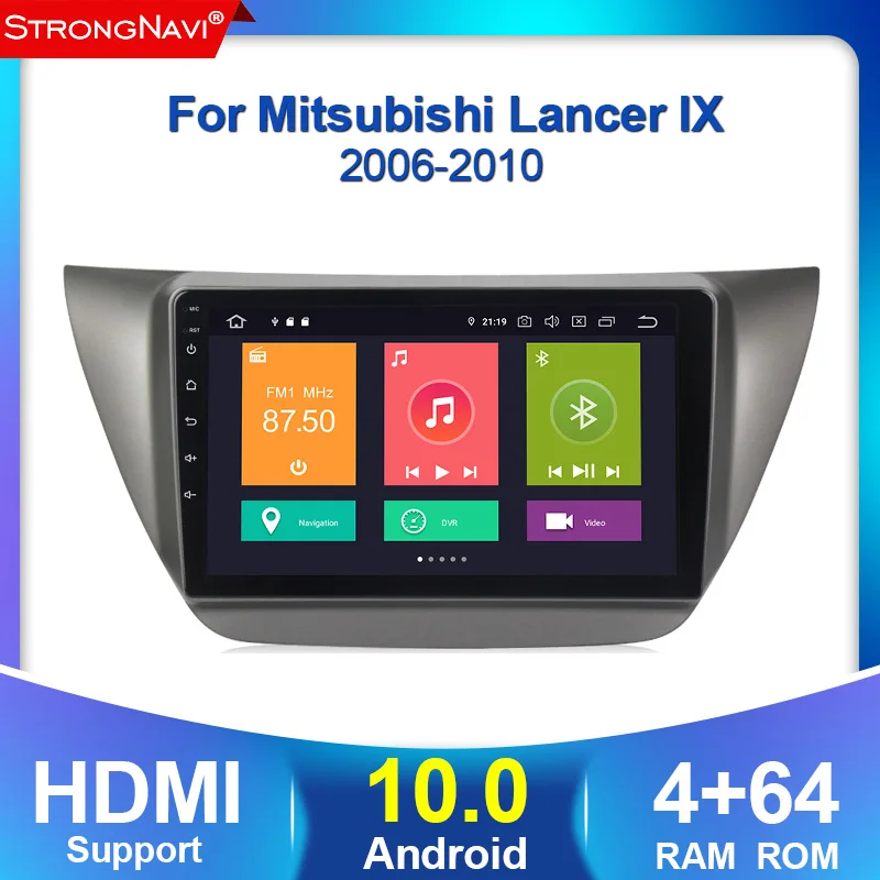 Автомобильный мультимедийный плеер DSP IPS 2din Android 10 для MITSUBISHI LANCER IX 2006 2010 GPS
