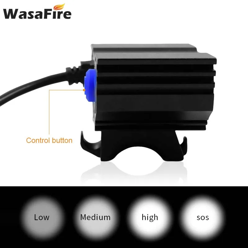 5000 Lumens X3 Bike Light 3*T6 LED Bicycle Front Light 4 Modes Mountain Bike Headlight Cycling Head Lamp + 18650 Battery Pack