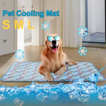 

Pet Cat Summer Cooling Mat Cold Blanket Comfortable Multi-functional Fiber Cushion For Cats Dog Petccessories
