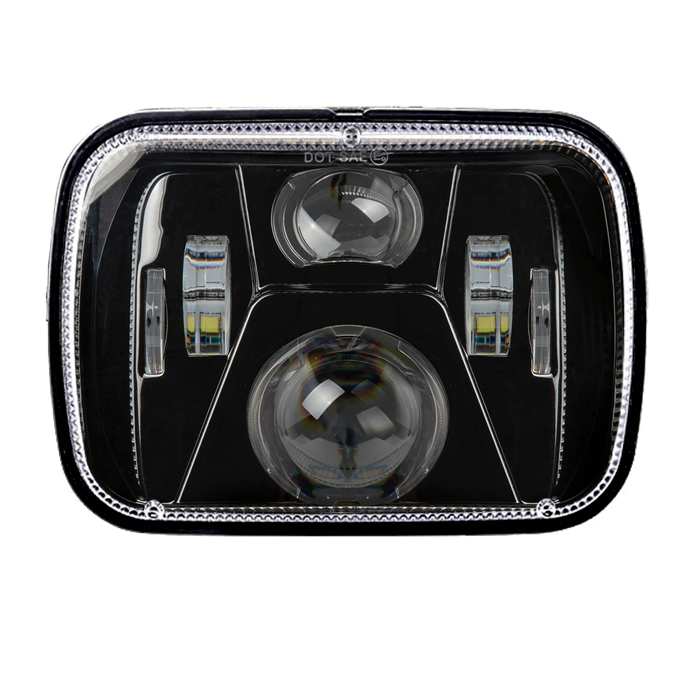  5x7 Projector 7x6 LED Headlight Bulb Set Sealed Beam OffRoad Headlamp Light for Jeep Cherokee XJ Ni - 4000207447808