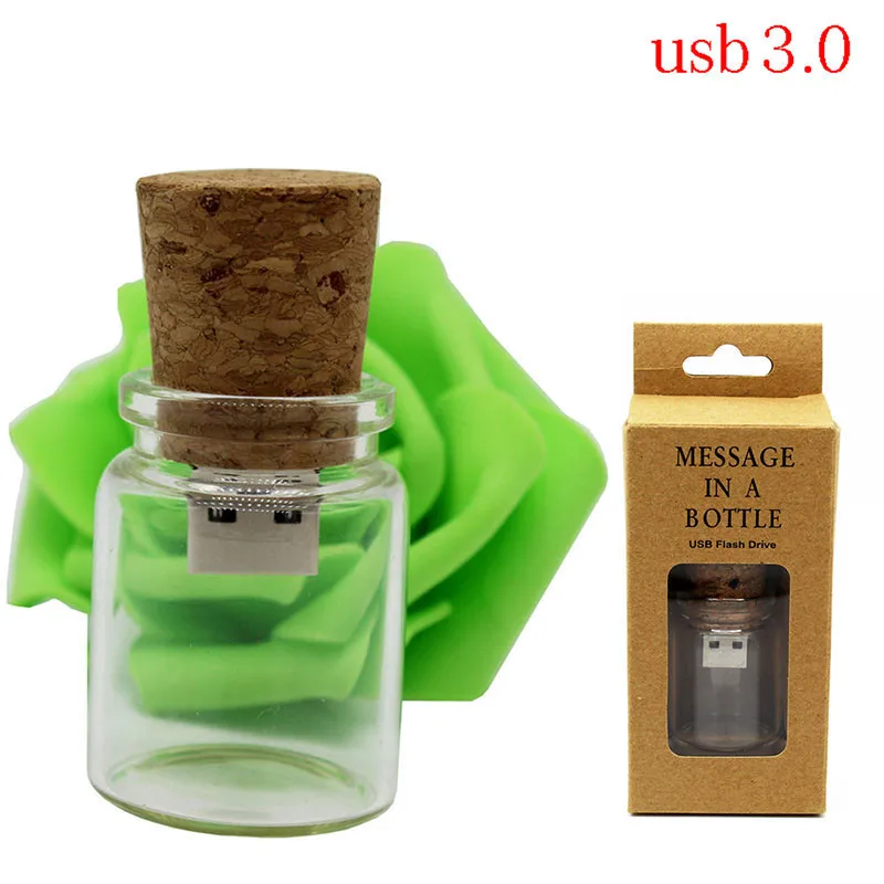 Флэш накопитель TEXT ME Drift bottle + box Style флэш 4 ГБ 8 USB 3 0 16 32 64 ГБ|USB флэш-накопители| |