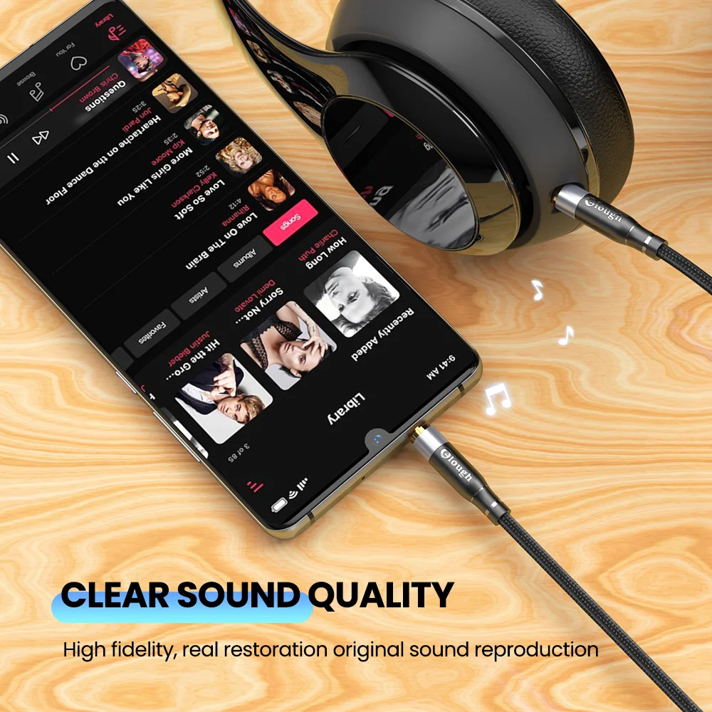 Elough 3.5mm Jack Audio Cable Jack 3.5 mm Male to Male Audio Aux Cable For Samsung S10 Car Headphone  Xiaomi Redmi 4x Audio Jack