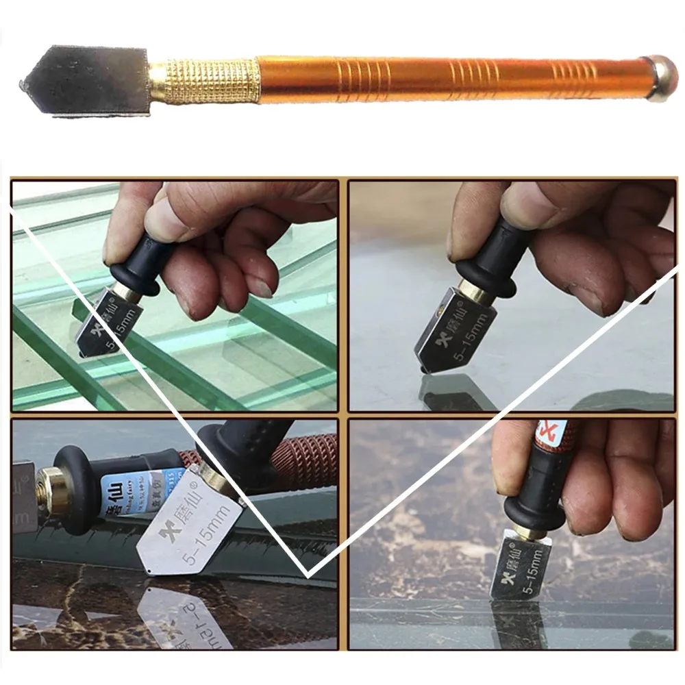 6-Wheel Glass Cutter Multifunctional Glass Tile Mirror Cutter For Wooden  Handle Pencil Style Glass Cutting Roller Glasses Tiles - AliExpress
