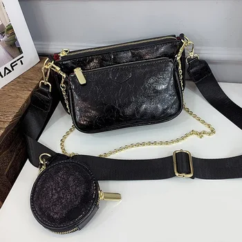 

RAZALY brand three clutch purses messenger bag shoulder bag satchles black tote bags for women small handbags chain designer