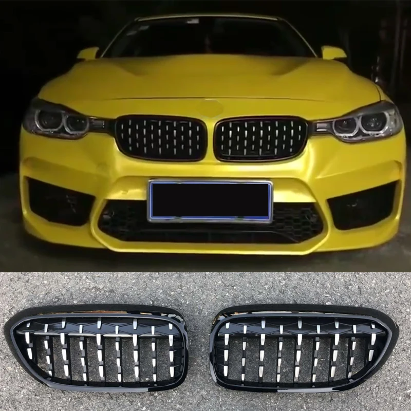 Пара Передняя ножная решетка для BMW Новая 3 серия F30 F35 320i 328i 330i 2014 2018 Алмазная