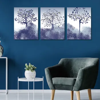 

Drop Shipping Canvas Painting 3 Piece Picture Wall Art Clouds Flying Bird Tree Landscape Print Poster for Living Room Home Decor