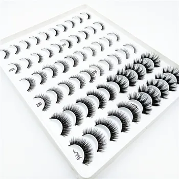 

30 Pairs Mink Lashes Natural False Eyelashes Volume Fake Lashes Makeup Eyelash Extension Silk Eyelashes 6D artificial mink