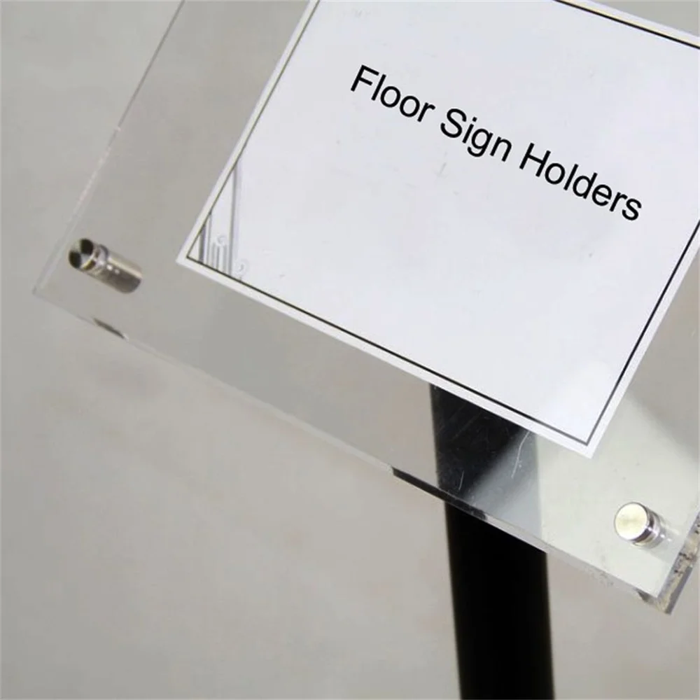 A3 Floor Poster Pedestal Sign Display Holder Floor Stand With Clear Acrylic Poster Frames Signage Display Rack Sign Stand