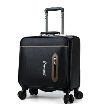 

TRAVEL TALE 18 inch men carry on travel luggage Retro boarding trolley bag with wheels