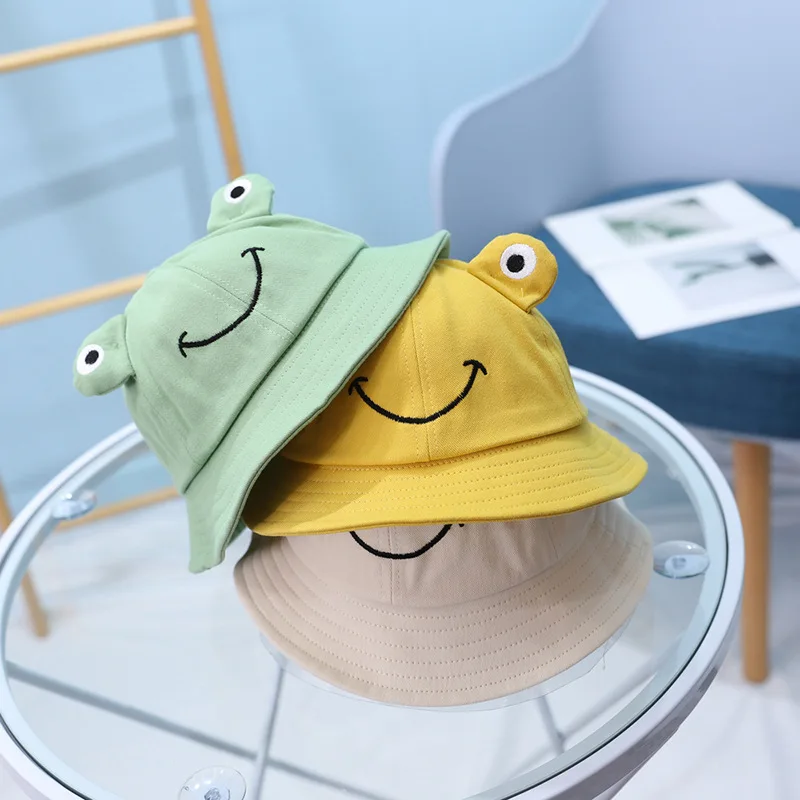 Lot De 3 Chapeaux De Seau Grenouille Mignons - Taille Adulte, Vert, Noir, Jaune