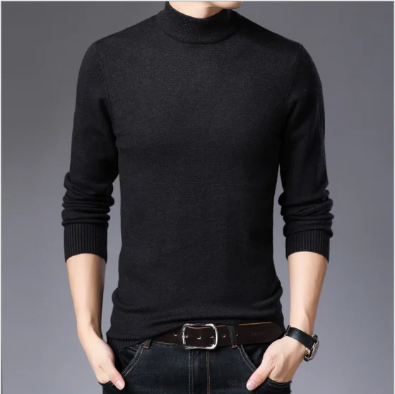 dark gray1910 Fdfklak, мужской свитер, новинка, Осень-зима, вязаный Топ, Homme, толстый, теплый, однотонный, тонкий, v-образный вырез, пуловер, свитера, модная мужская одежда - Цвет: dark gray1910