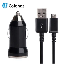 2 в 1 комплект Micro USB кабель для синхронизации данных и зарядки+ мини автомобильное зарядное устройство для Samsuang Galaxy A5 A9 S3 S4 S6 S7 Edge Note 4 5 htc LG