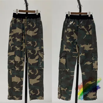 

Camouflage RHUDE Pants Men Women 1:1 Best Quality cargo Rhude Pants multifunctional flap pockets Overalls