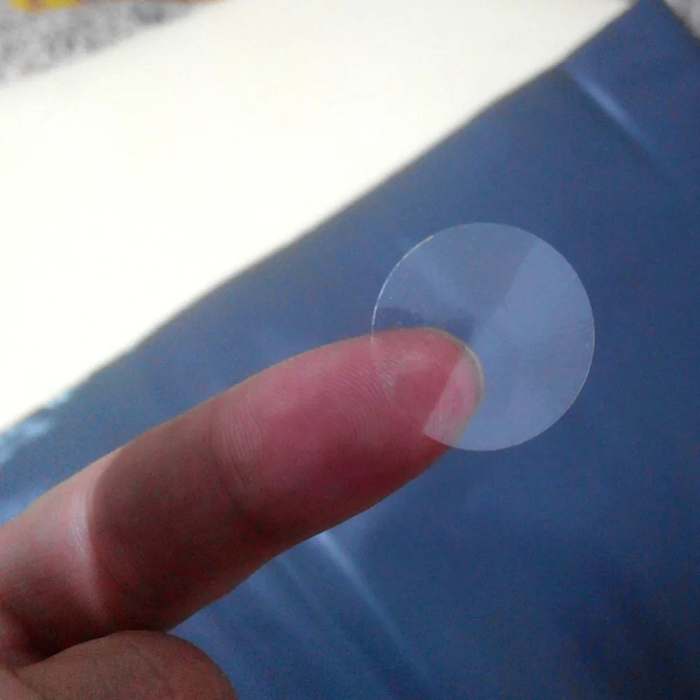 

Free Shipping 4000Pcs/Lot Diameter 2cm Round Transparent Waterproof Label Circle PVC Clear Party Multi-function Labels Sticker