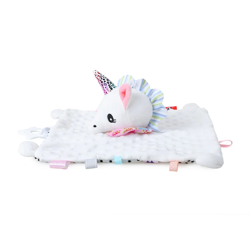 Baby Plush Stuffed Toys Security Tag Cute Stuffed Animal Blanket Comforter r Bunny Soothe Appease Towel Newborn Baby Shower Gift Baby Towel Baby Comforter Blanket