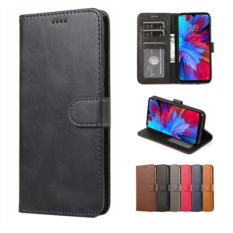 

Stand Case For Xiaomi Redmi 7 7A Cover Case Magnetic Flip Wallet Luxury Vintage Plain Leather Phone Bag On Xiomi Redmi 7 A Coque
