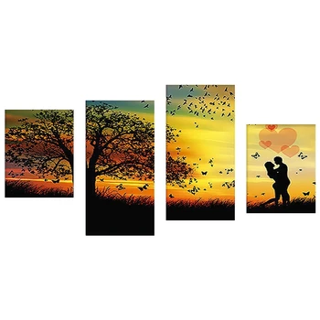 

5D Diamond Painting Embroidery Cross Crafts Stitch Kit Home Decor Landscape Four-Part Diamond Drawing Art