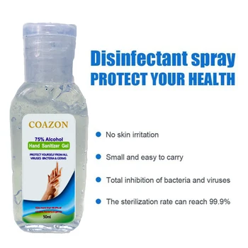 

50ml 75% Quick-drying Alcohol Disposable Hand Sanitizer Hands-Free Water Disinfecting Hand Wash Gel Hot Sale