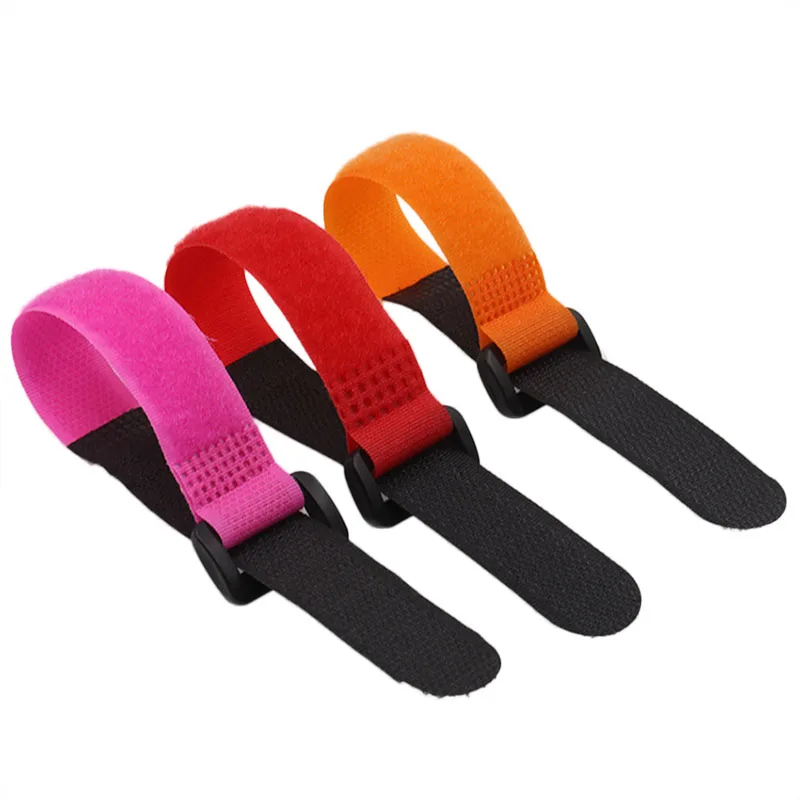 10Pcs TAKE-EASY Adhesive Loop Hook Reusable Fishing Rod Tie Holder Strap  Fastener Tape Cable Organizers Hook and Loop Cable Tie