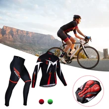 

Cycling Jersey Set with Long Sleeves Breathable Quick-Dry MTB Road Bike Clothing Set