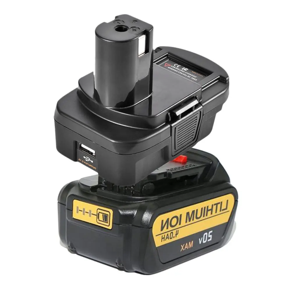 

DM18RL Battery Converter Adapter USB DM20ROB For RYOBI Convert DEWALT 20V Milwaukee M18 to 18V Battery Adapter