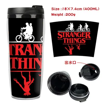 

Anime Stranger Things Mug Coffee Cup Space Bottle Plastic Water Bottle Boy Girl Back School Gift