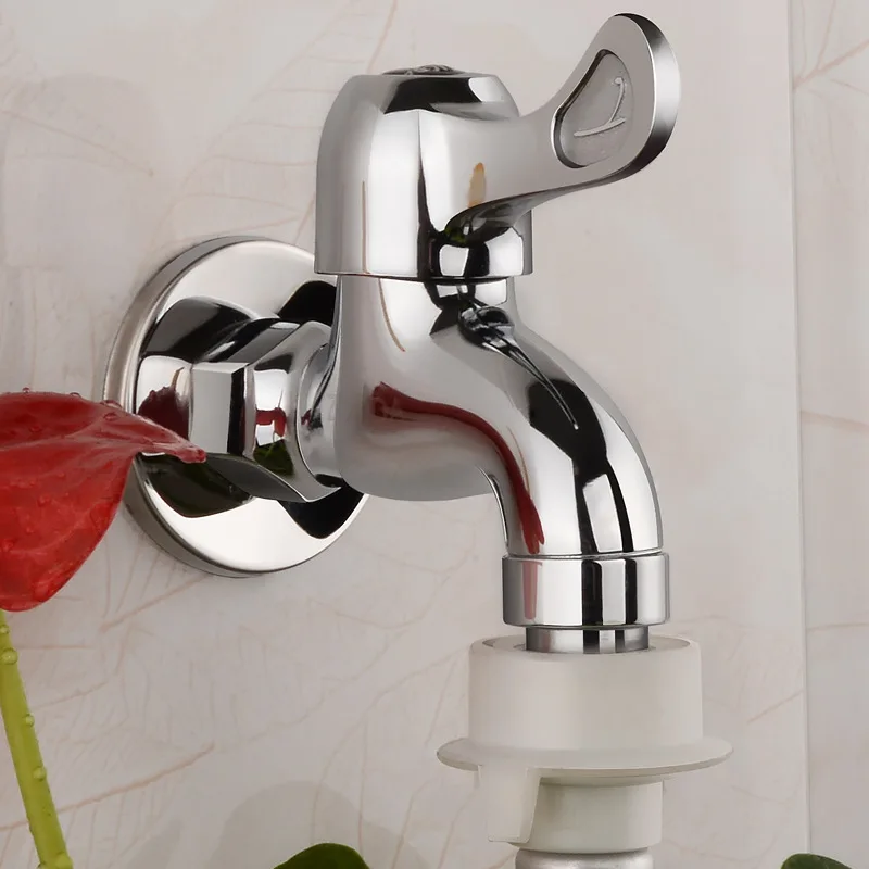 

Washing Machine Faucet Single Cold Household Leading 4-Switch 6 Points Lengthen One into Two Copper Double Faucet Only