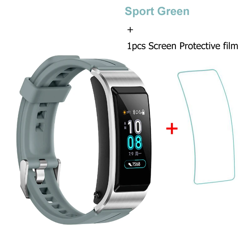 huawei TalkBand B5 Talk Band B5 Bluetooth Смарт-браслет спортивные браслеты сенсорный AMOLED экран вызов наушники группа - Цвет: Sport Green add Film