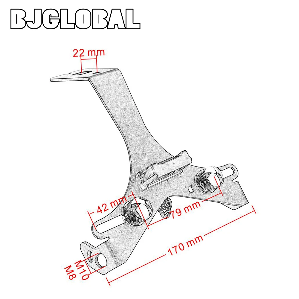 Аксессуары для Ducati 848 1098 1198 Мотоцикл держатель номерного знака Кронштейн хвост аккуратный светодиодный фонарь заднее крыло eliminaters