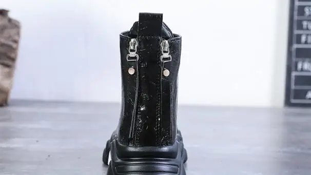 Модные блестящие кроссовки с высоким берцем женские зимние кроссовки на массивном каблуке женские нескользящие кроссовки на платформе Вулканизированная обувь украшение на молнии