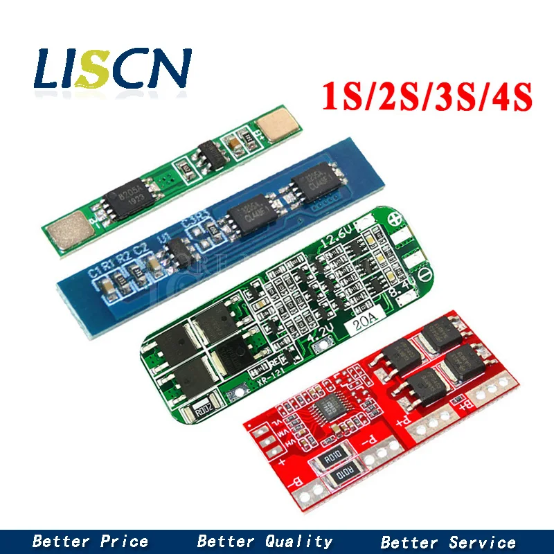 1S 2S 3S 4S 3A 20A 30A литий-ионный аккумулятор 18650 зарядное устройство PCB плата защиты BMS