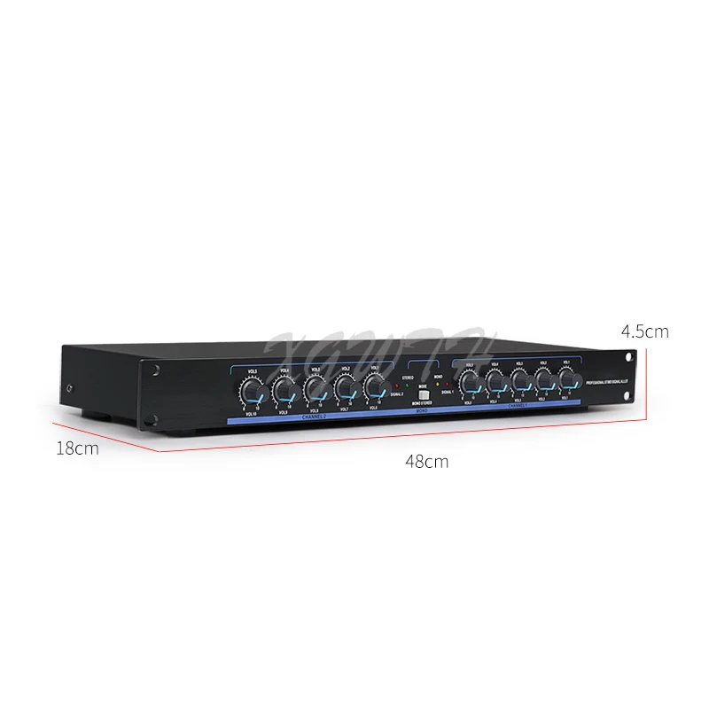 Audio Signal Splitter 2 Input 12 Output Sub-signal