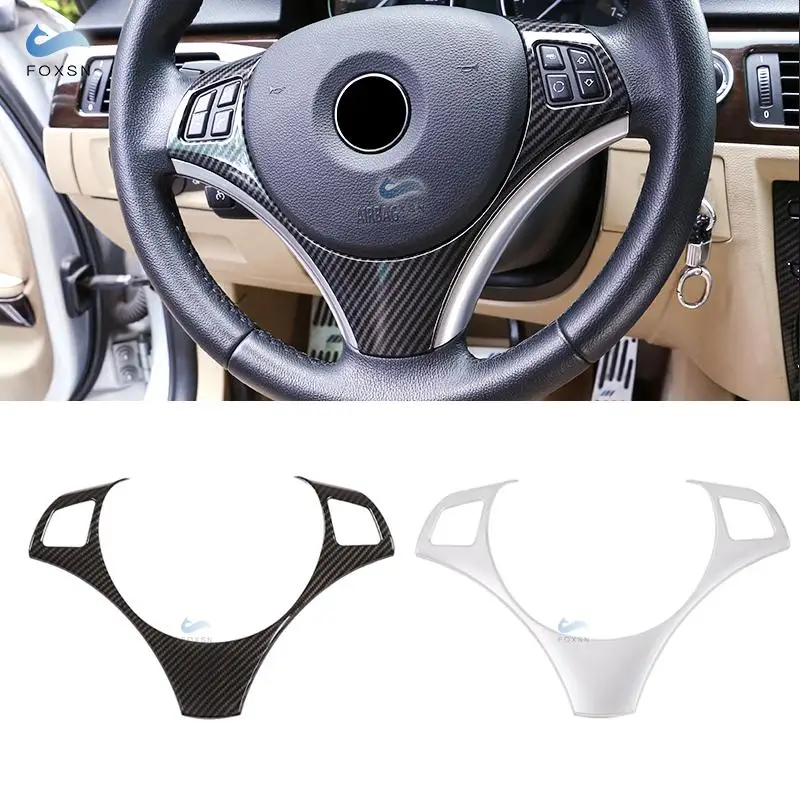 For BMW 3 Series E90 2005 - 2008 2009 2010 2011 2012 Carbon Fiber Texture Car Steering Wheel Panel Switch Button Cover Trim | Автомобили и