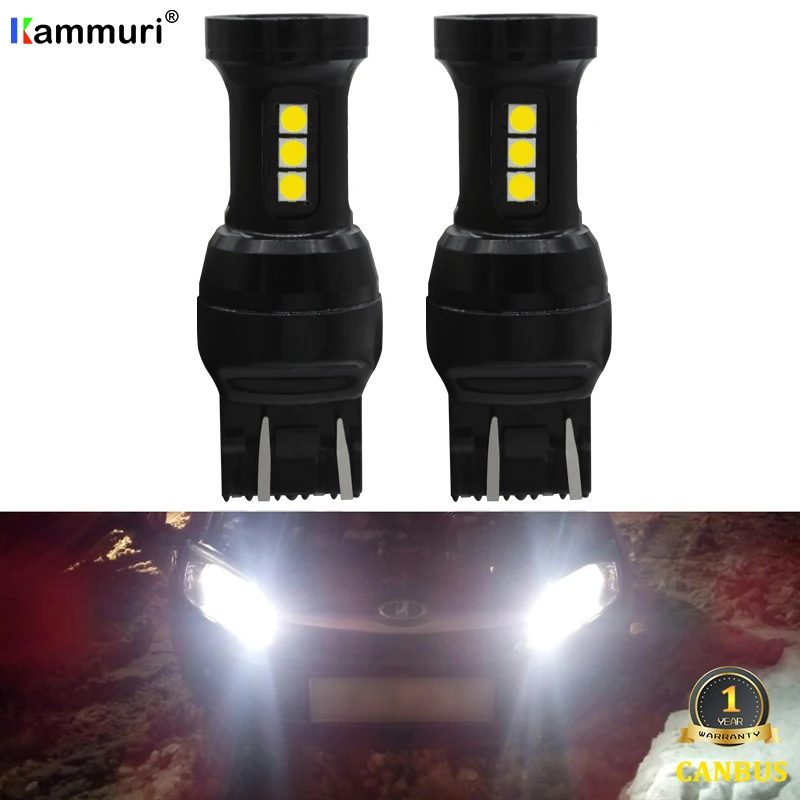 KAMMURI (2) T20 7443 7444 W21/5 W SRCK Canbus Светодиодная Лампочка для Lada Vesta Kalina Аксессуары