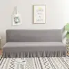 Solid Color Series Sofa Cover With Skirt Edge For Folding Sofa Cover Without Armrest All-inclusive Elastic Slipcover Protector 1